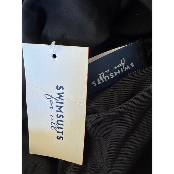 Swimsuits for All Size 16 Black Lace Ovelay Adjustable Straps Empire Waist NWT - Picture 7 of 9